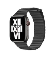 Apple Watch 38mm KRD-09 Mıknatıslı Deri Kordon (Siyah)