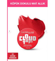 Maybelline New York Cloudtopia Köpük Dokulu Mat Allık & Ruj 03 Divine Crimson