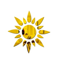 GÜNEŞ007 MODEL MODERN TASARIM MDF ÜZERİ AKRİLİK DUVAR DEKORASYON ÜRÜNLERİ GOLD RENK 50 x 50 CM