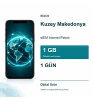Kuzey Makedonya eSIM İnternet Paketi Günlük 1 GB 1 Gün