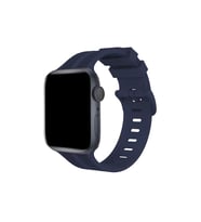 Apple Watch 38mm KR408 Çizgili Silikon Kordon - Lacivert