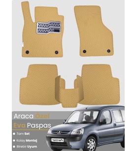 PEUGEOT PARTNER (1996-2008) Uyumlu EVA Paspas Tam Set–Araca Özel,Oto Paspas