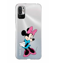 Xiaomi Redmi Note 10 5G Uyumlu Kapak Minnie Mouse Tasarımlı Şeffaf Silikon Kılıf