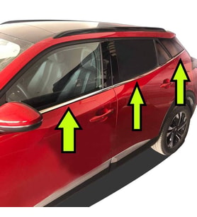 PEUGEOT 2008 CAM ÇİTASI 6 PRÇ KROM 2020 2021 2022 2023