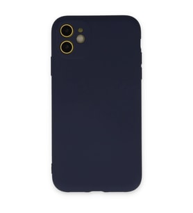 iPhone 11 Kılıf Nano İçi Kadife Silikon - Lacivert