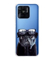 PrintiFy Xiaomi Redmi 10C ile Uyumlu 1mm Slim Fit Köpek 3 050f Baskılı Şeffaf  Kılıf
