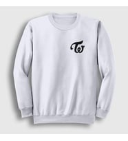 Presmono Unisex Beyaz Logo K-Pop Twice Sweatshirt 280639tt (Beyaz)