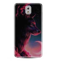 Samsung Note 3 4 5 8 9 20 Ultra 10 Lite Kılıf Desenli Silikon Wolf and Moon 1380
