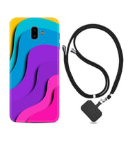 Samsung J6 Plus J7 Prime J7 Pro M20 Kılıf Boyun Askılı Silikon Renk Cümbüşü 1631