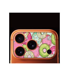 iPhone 17 Pro Tam Kaplayan Kamera Çerçeve Koruyucu Desenli Baskılı - DONUT888