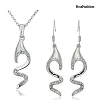 Zirkon Taşlı,   Altın Kaplama(18GP) Kolye, Küpe, Yüzük ,Takı Seti