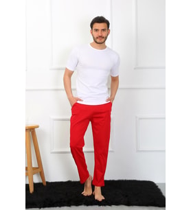 Akbeniz Erkek Pamuk Kırmızı Tek Alt Pijama 27495