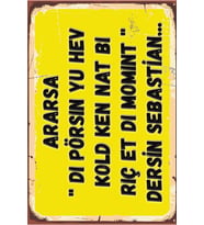Yazılı Retro Ahşap Poster