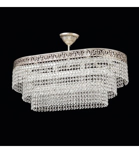 Avize Çarşısı Vengo Kristal Taşlı Gümüş Avize BS.2779-59-60