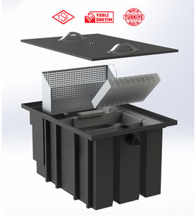 Tankplast YTPA 0.3 Lt Sn Yağ Tutucu-Yağ Ayırıcı-Tezgah Altı Polietilen (HDPE)Yerli Üretim