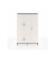 Arges Gardrop 7 Raflı 5 Kapaklı Tek Askılı 132x30x195 Antrasit-Aytaşı