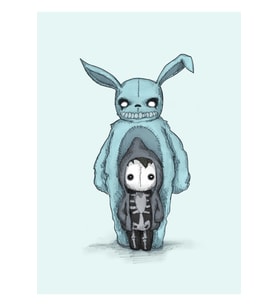 Plushie Boy & Bunny Tablo Ahşap Poster Dekoratif