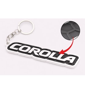 Toyota Corolla Uyumlu 3D Baskı Anahtarlık – Lastik Desenli Özel Tasarım Araba Anahtarlığı