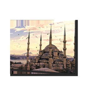 İstanbul Cami Manzara 4mm Dayanıklı Cam Tablo Temperli Cam