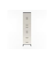 Hyperion Dolap 3 Raflı 4 Çekmeceli 4 Kapaklı 60x44x243 Antrasit-Aytaşı