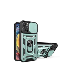Iphone 16 Kılıf Pars Lens Yüzüklü Silikon - Yeşil