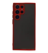 Mey İthalat® Samsung Galaxy S22 Ultra Kılıf Montreal Silikon Kapak - Kırmızı