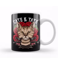 Cute Cats & Tats Inked Funny Tattoo Obsessed Kupa Bardak Porselen