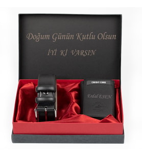Westpolo 5550 Hakiki Deri Mekanizmalı Cüzdan & Kemer Erkek Set (Siyah)