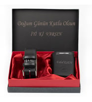 Westpolo 5550 Hakiki Deri Mekanizmalı Cüzdan & Kemer Erkek Set (Siyah)