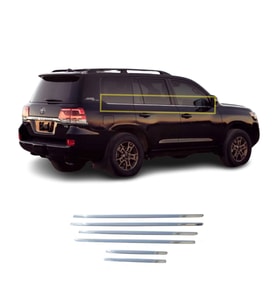 Toyota Land Cruiser 200 Krom Cam Çıtası 6 prç. 2007 üzeri P.Çelik