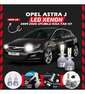 Opel Astra J 2009-2020 Kısa Far Uyumlu Şimşek Etkili Led Xenon Performance Series H7
