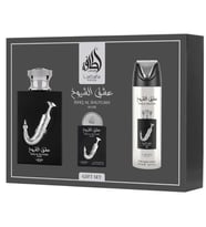 Lattafa Ishq Al Shuyukh Silver EDP 100 ml + EDP 20 ml + Deodorant 200 ml Erkek Parfüm Seti