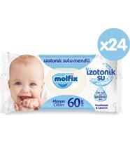 Molfix İzotonik Sulu Islak Mendil Hassas Ciltler 60'lı 24*60 1440 Yaprak