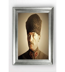 Gümüş Çerçeveli Atatürk Tablo cv1078