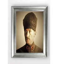 Gümüş Çerçeveli Atatürk Tablo cv1078
