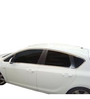 Opel Astra Uyumlu J Hatchback Cam Çerçevesi 12 Parça Krom (Geniş) 2010 Ve Sonrası