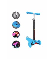 Triathlon T-142 Maxi Mavi Işıklı Ayarlanabilir Gidonlu Scooter (Standart)
