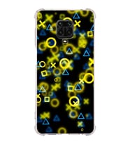 Xiaomi Redmi Note 9 Pro Köşe Korumalı Antişok Kapak Semboller Tasarımlı Şeffaf Silikon Kılıf