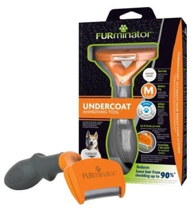 Furminator Short Hair Kısa Tüy Köpek Tarağı Medium (Turuncu-Gri)