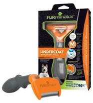 Furminator Short Hair Kısa Tüy Köpek Tarağı Medium (Turuncu-Gri)