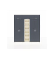 Arges Dolap 12 Raflı 9 Kapaklı 2 Askılı 220x30x243 Aytaşı-Antrasit/Aytaşı