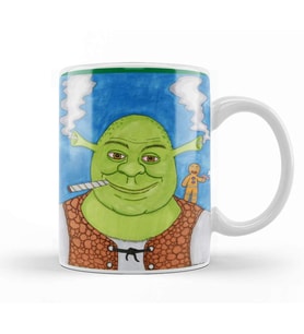 Shrek And Gingi Kupa Bardak Porselen