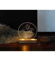 Mistik Falcı Temalı 3D LED Lamba, Spiritüel Ortamlar İçin Aydınlatma (Sarı)