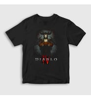 Presmono Unisex Çocuk Siyah Lilith Oyun Diablo IV 4 T-Shirt 433829tt