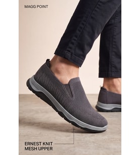 Ultra Hafif Nefes Alabilir Füme Gri Slip-On Sneaker Günlük Rahat Erkek Spor Ayakkabı