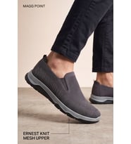 Ultra Hafif Nefes Alabilir Füme Gri Slip-On Sneaker Günlük Rahat Erkek Spor Ayakkabı