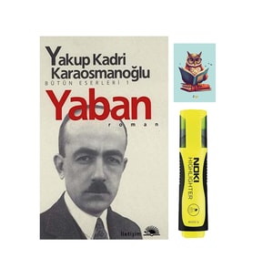 Yaban - Yakup Kadri Karaosmanoğlu - 9789754700060 - Sarı Fosforlu Kalem - Defterli Seti (Renksiz)