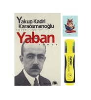 Yaban - Yakup Kadri Karaosmanoğlu - 9789754700060 - Sarı Fosforlu Kalem - Defterli Seti (Renksiz)