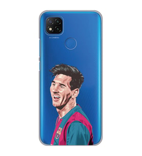 Xiaomi Redmi 9C / 10A Uyumlu Lionel Messi Tasarımlı Şeffaf Telefon Kılıfı