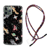 Apple iPhone 11 12 13 14 Pro Max Kılıf Boyun Asklı Rasta Silikon Planet Animals 1771